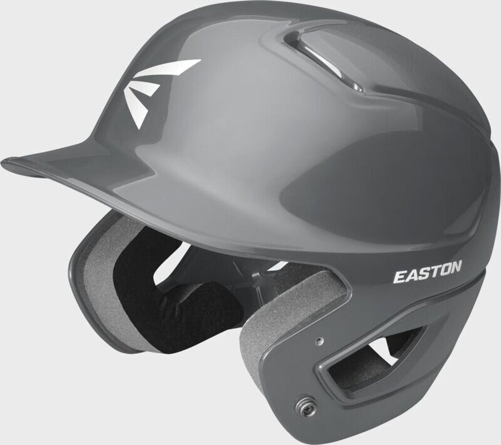 Easton batting helmet for tee ball, gray with faceguard and chin strap