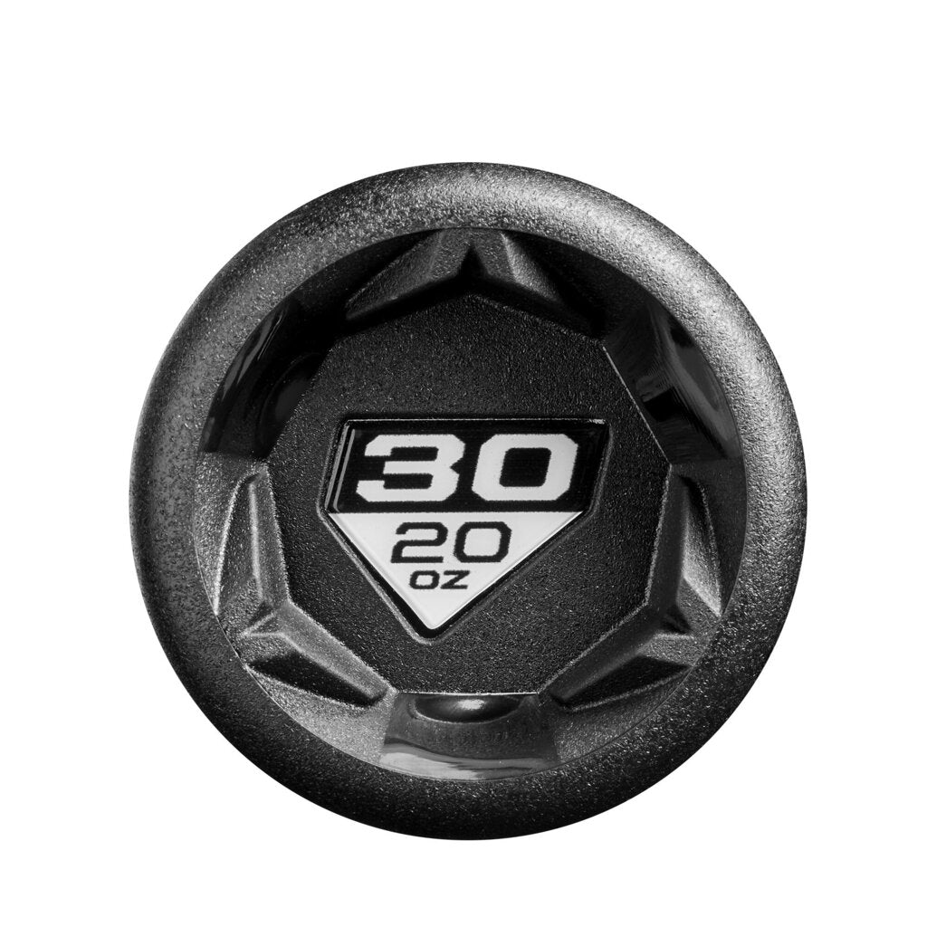 Baseball bat end cap marked 30, 20 oz
