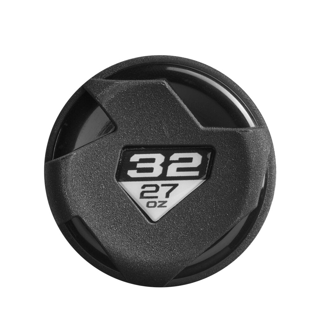 Black bat end cap with '32' and '27 oz' badge-style logo