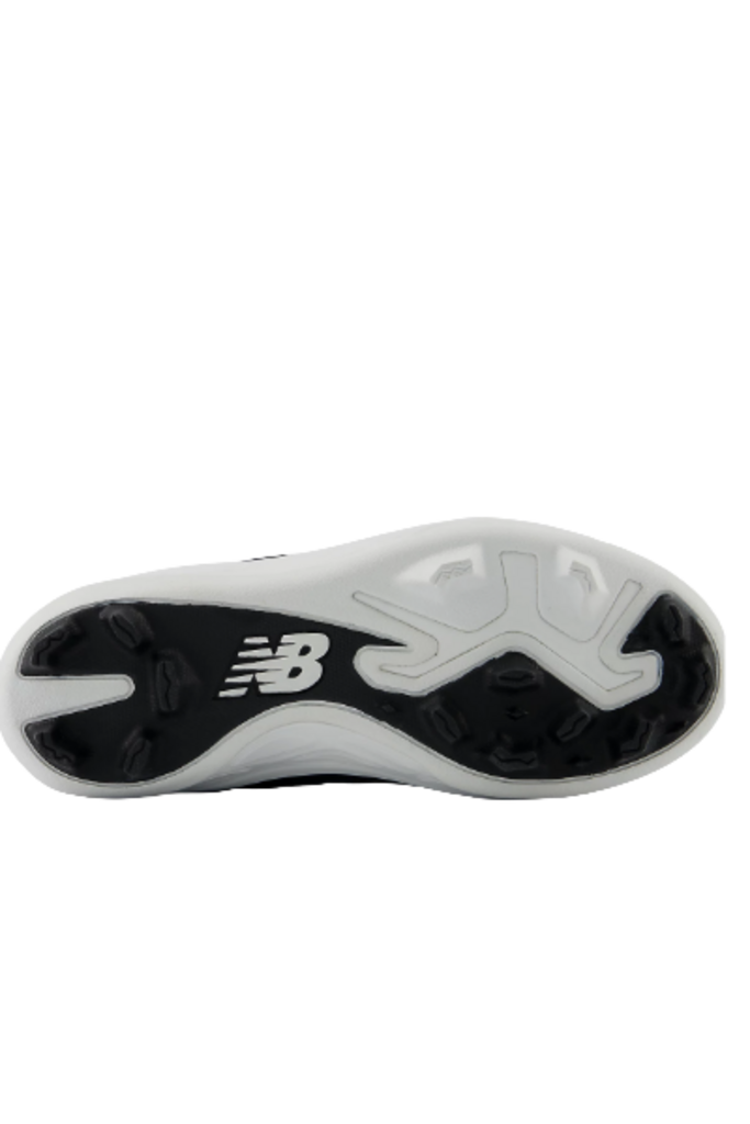 Youth Fresh Foam molded cleat outsole, black with white traction pods and nubs