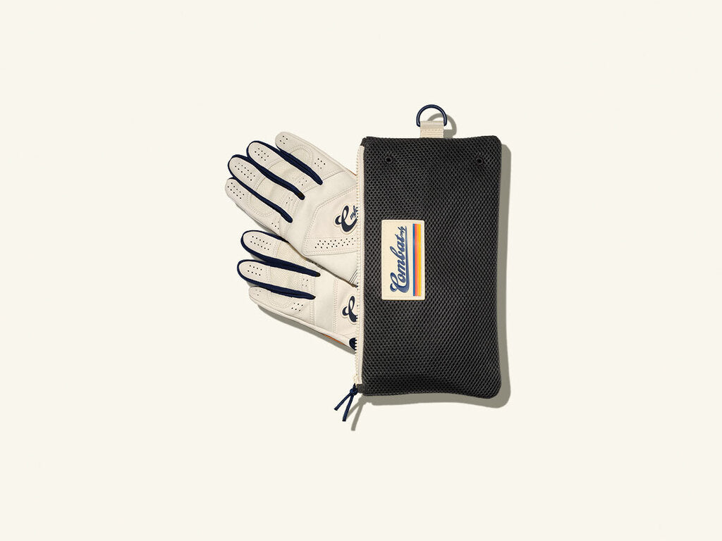 Combat MFG LE Coastal Series Long Strap Adult Batting Gloves - Cream - - 2nd String Sports