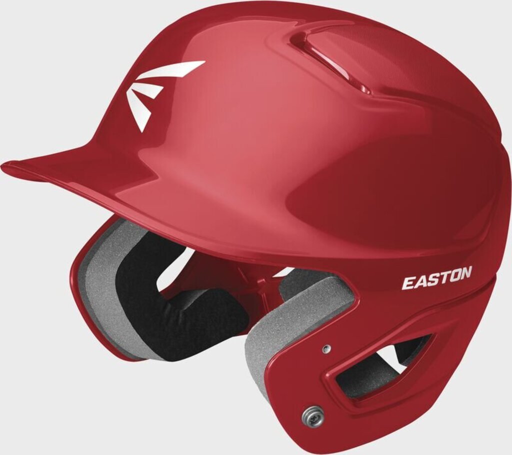 Easton batting helmet for tee ball, red with faceguard and chin strap