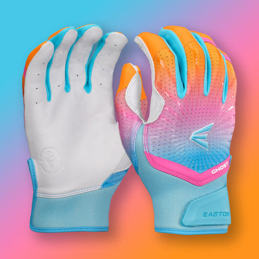 FASTPITCH SOFTBALL Easton Ghost Ethos Rainbow Sherbet Fastpitch Softball Batting Gloves Easton Women S Rainbow Sherbet New