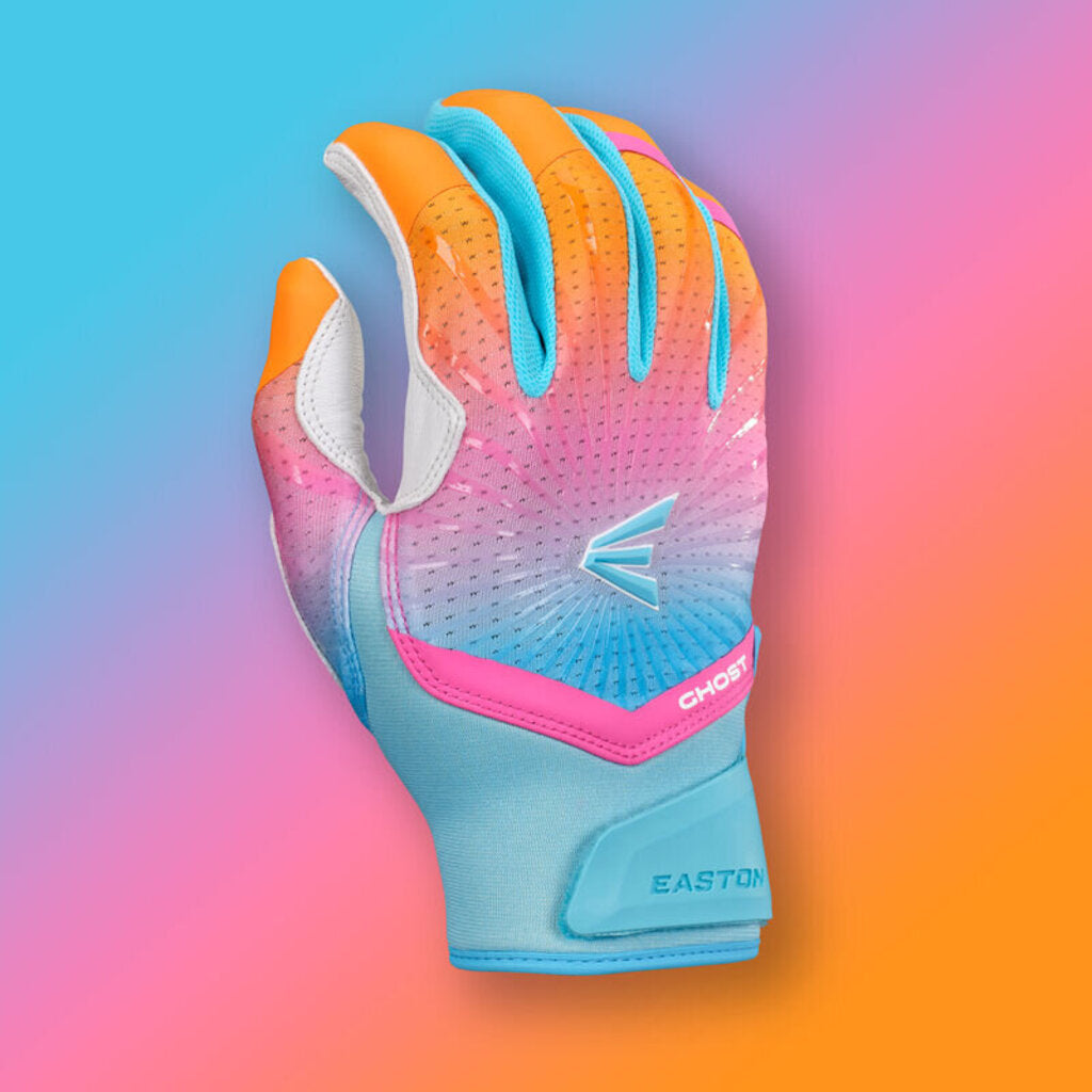 FASTPITCH SOFTBALL Easton Ghost Ethos Rainbow Sherbet Fastpitch Softball Batting Gloves Easton