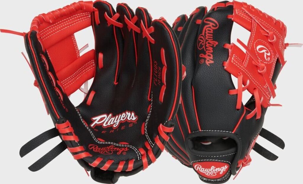 BASEBALL Rawlings Players Series 10" Baseball Glove (RHT/LHT) Rawlings 10" Black Red New
