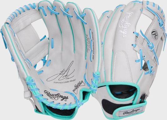 BASEBALL Rawlings Sure Catch Francisco Lindor Youth 11.5" Baseball Glove Rawlings 11.5" Grey New