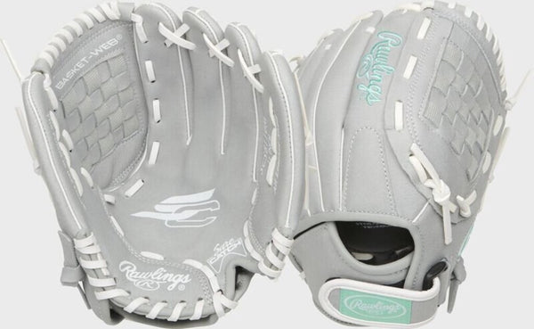 Rawlings Sure Catch Youth 11" Fastpitch Softball Glove - RHT and LHT - 11" Grey New - 2nd String Sports