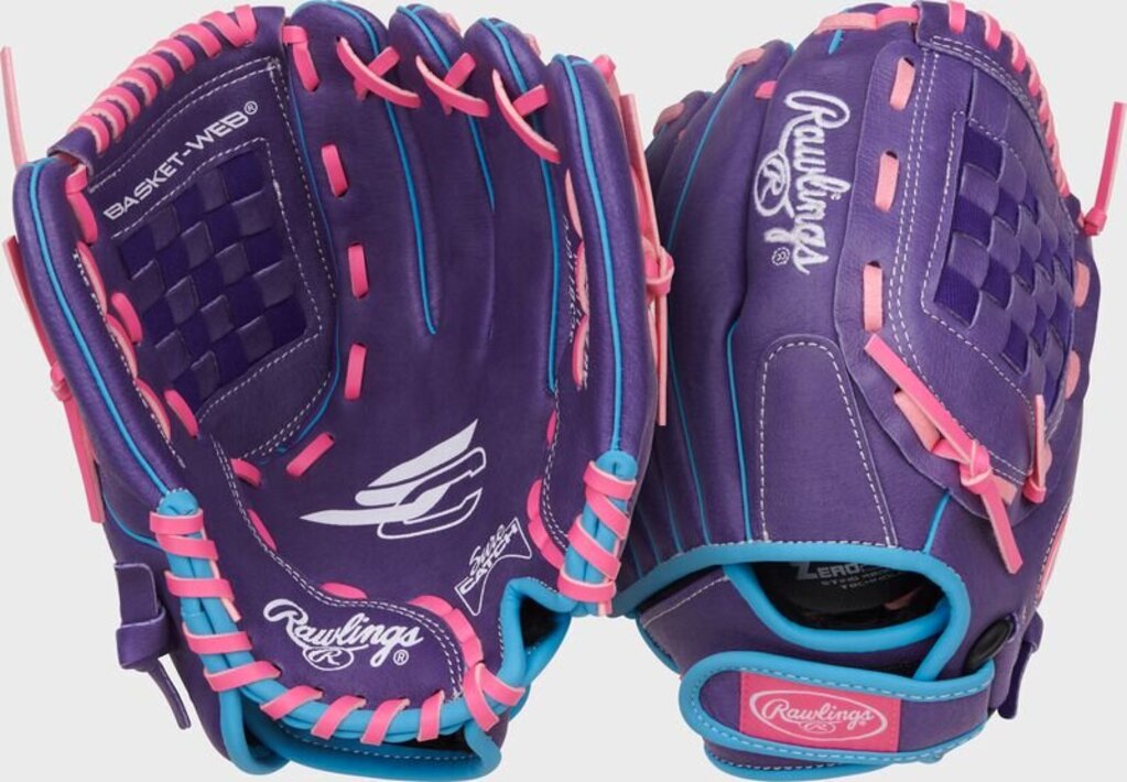 FASTPITCH SOFTBALL Rawlings Sure Catch Youth 11" Fastpitch Softball Glove (RHT/LHT) Rawlings 11" Purple Blue Pink New