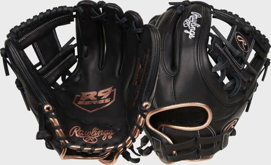 FASTPITCH SOFTBALL Rawlings R9 Series 11.75" Fastpitch Softball Glove Rawlings 11.75" Black Rose Gold New
