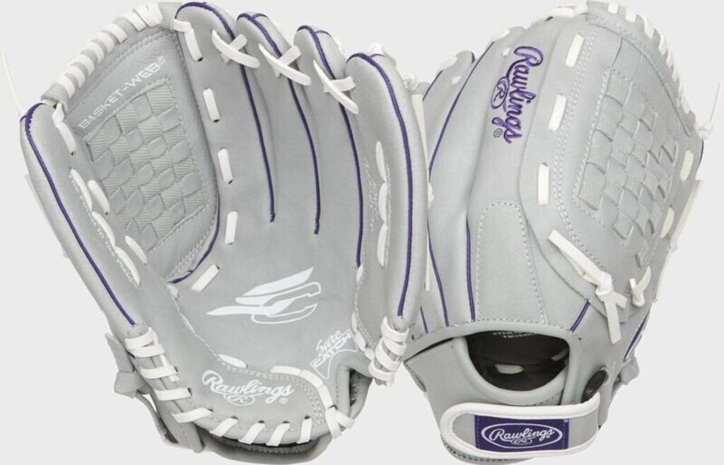 FASTPITCH SOFTBALL Rawlings Sure Catch 12" Fastpitch Softball Glove Rawlings 12" Grey Purple New