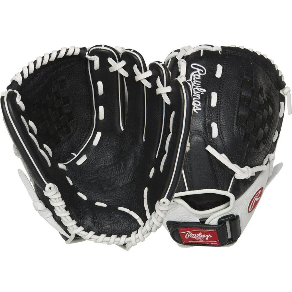 FASTPITCH SOFTBALL Rawlings Shut Out 12" Fastpitch Softball Glove Rawlings 12" Black White New