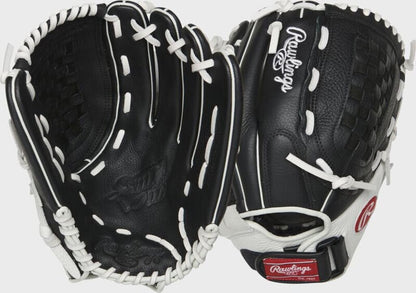 FASTPITCH SOFTBALL Rawlings Shut Out 12.5" Fastpitch Softball Glove Rawlings 12.5" Black White New