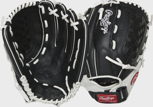 FASTPITCH SOFTBALL Rawlings Shut Out 12.5" Fastpitch Softball Glove Rawlings 12.5" Black White New