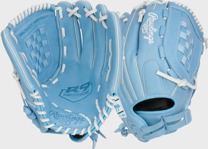 FASTPITCH SOFTBALL Rawlings R9 Series 12.5" Fastpitch Softball Glove Rawlings 12.5" Columbia Blue New