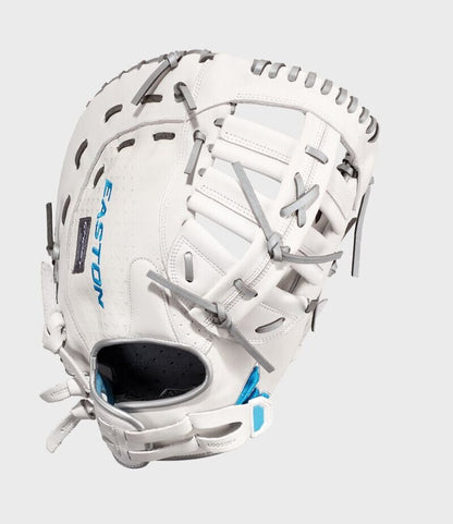 FASTPITCH SOFTBALL Easton Ghost NX 13" Fastpitch Softball First Base Mitt Easton 13" White Silver Blue New