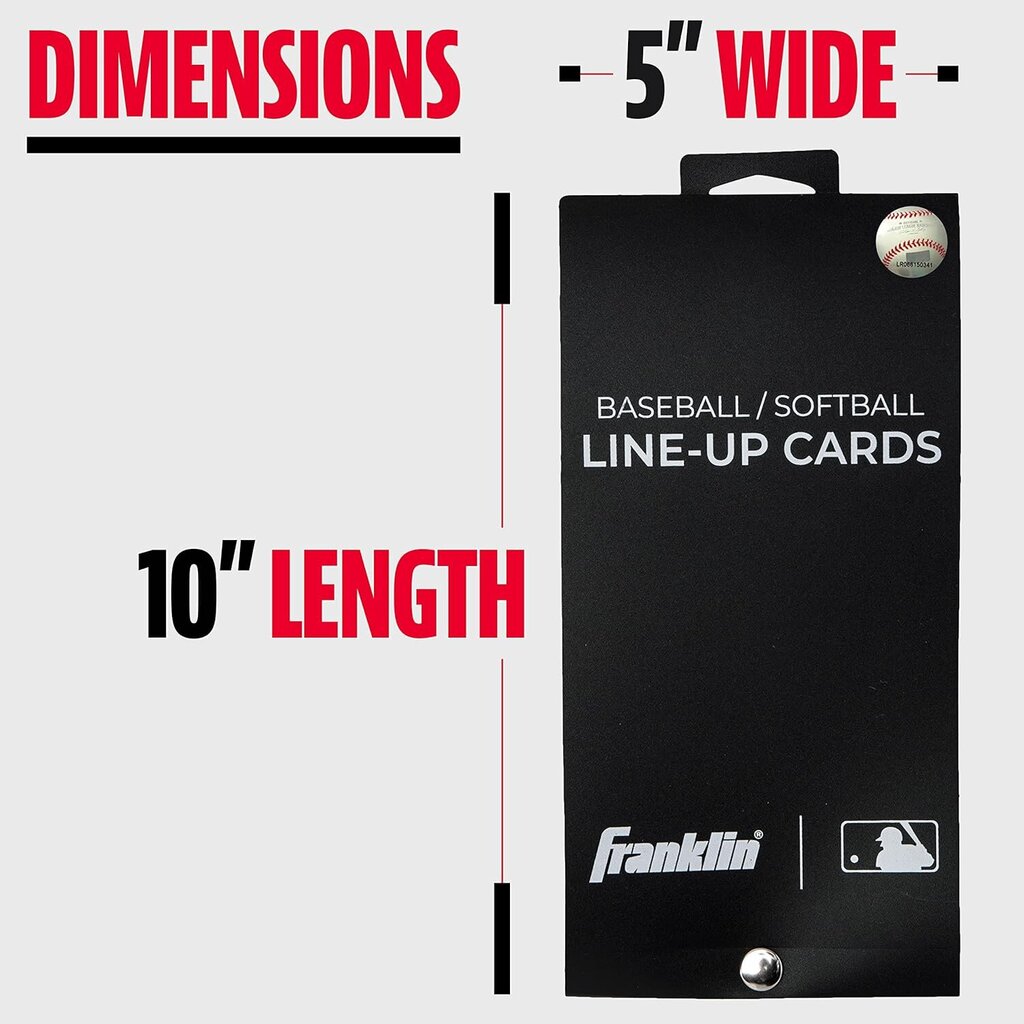 BASEBALL & SOFTBALL Franklin Baseball & Softball Line-Up Cards Franklin