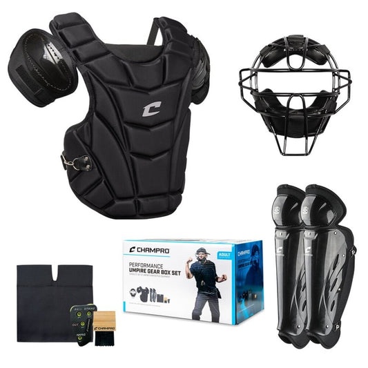 BASEBALL & SOFTBALL Champro Performance Umpire Gear Box Set Champro Adult Black New