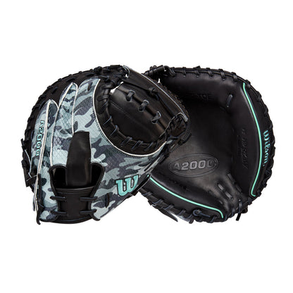 BASEBALL Baseball Catcher Mitt Wilson A2000 Austin Wells AW28 Fall 2025 - RHT Wilson 34" Camo Black New