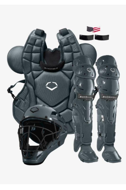 BASEBALL Baseball Catcher Set Evoshield Pro-SRZ G2S NOCSAE (Multiple Sizes) Evoshield Intermediate Charcoal New