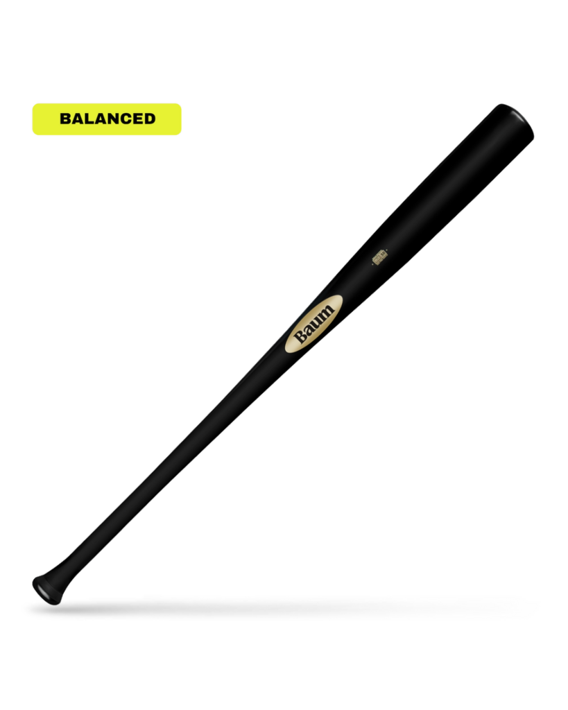 BASEBALL Baum Bat Gold Stock AAA Pro Maple Balanced Composite Wood BBCOR - Standard Handle Baum 32" Black Gold New