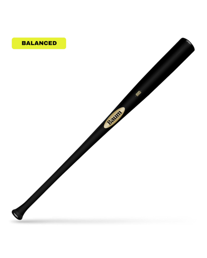 BASEBALL Baum Bat Gold Stock AAA Pro Maple Balanced Composite Wood BBCOR - Standard Handle Baum 32" Black Gold New