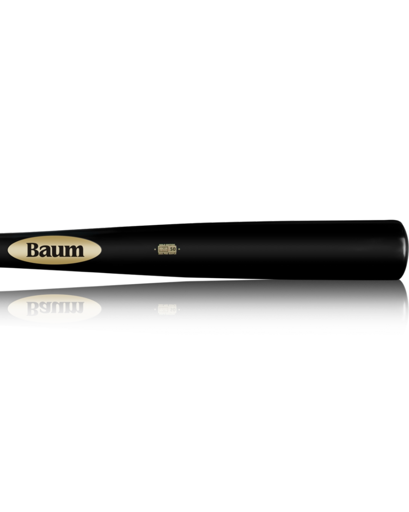 BASEBALL Baum Bat Gold Stock AAA Pro Maple Balanced Composite Wood BBCOR - Standard Handle Baum