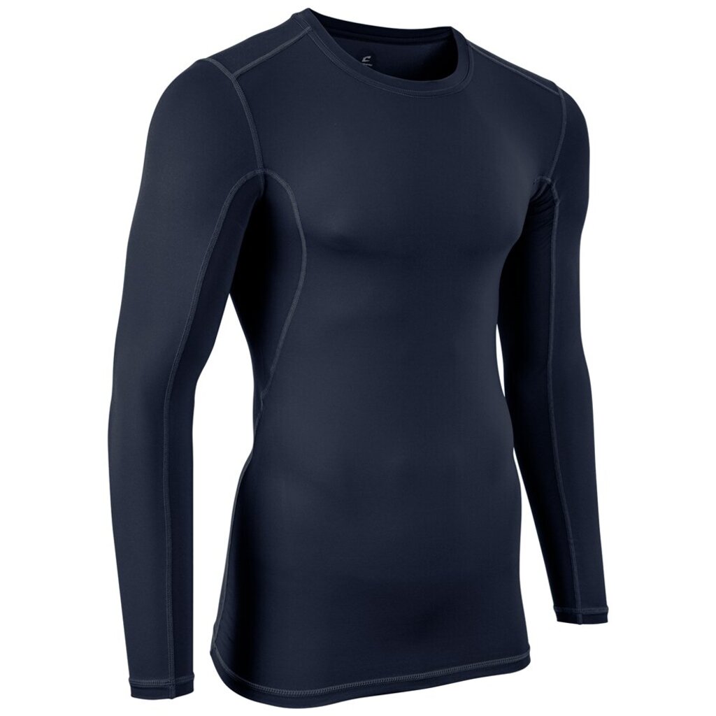 ATHLETIC APPAREL Champro Lightning Dri Gear Long Sleeve Compression Shirt (Youth and Adult) Champro Navy New