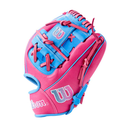 2026 Wilson A1000 11.5" 1786 "Secret Menu" Baseball Glove - 11.5" Flamingo Pink Sky Blue New - 2nd String Sports