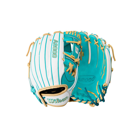 FASTPITCH SOFTBALL Wilson A2000 12" H12 Summer 2025 Fastpitch Softball Glove Wilson 12" White Teal New