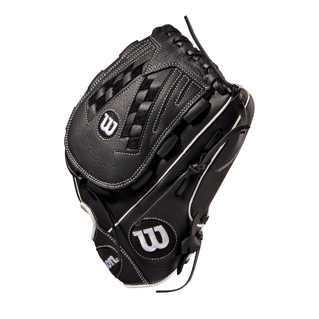 FASTPITCH SOFTBALL Wilson 12.5" A700 Fastpitch Softball Glove Wilson 12.5" Black Black Palm New