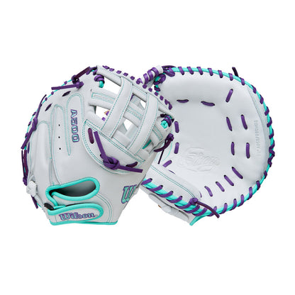 FASTPITCH SOFTBALL 2026 Wilson 32" A500 Siren Youth Fastpitch Softball Catcher Mitt Wilson 32" White Purple New
