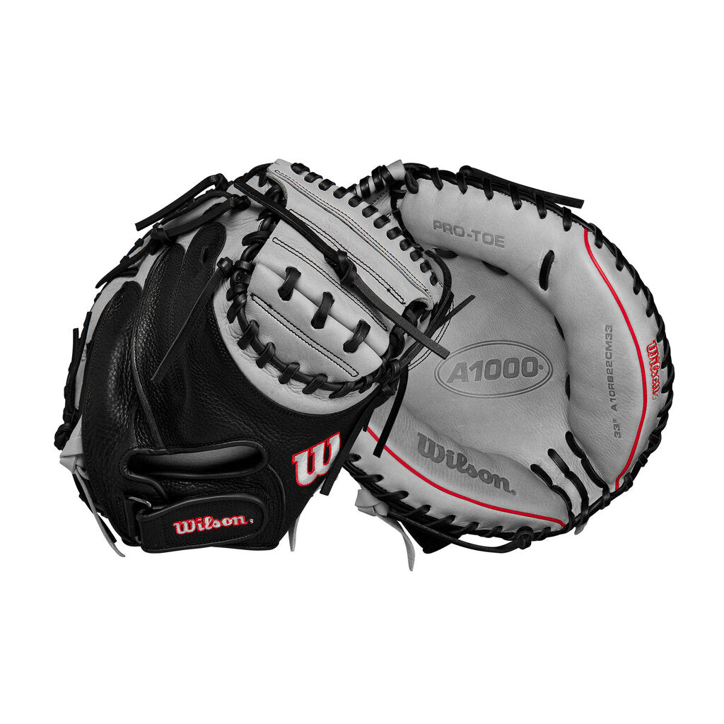 BASEBALL Wilson 33" A1000 CM33 Baseball Catcher Mitt Wilson 33" Black Grey Red New