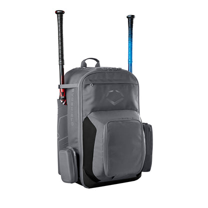 BASEBALL & SOFTBALL Evoshield Takeover Backpack Bat Bag Evoshield 21x11.5x24 Charcoal New