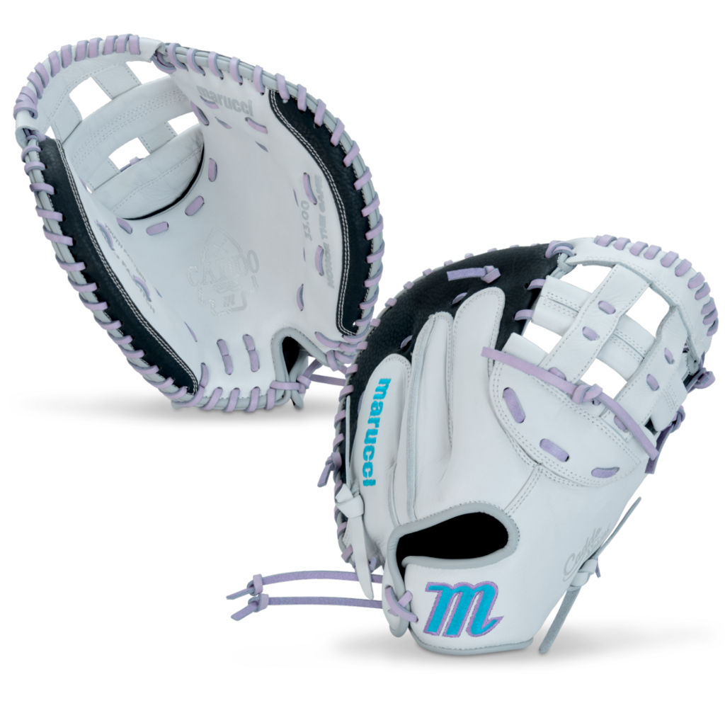 FASTPITCH SOFTBALL Marucci Caddo Series Youth Fastpitch Softball Catcher Mitt 33" Marucci 33" Black White Blue New