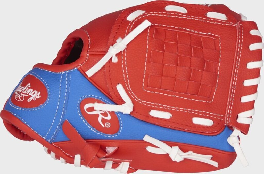 Rawlings Players Series Youth 9" Tee Ball Glove w/Sponge Ball (Red/Blue) - RHT and LHT