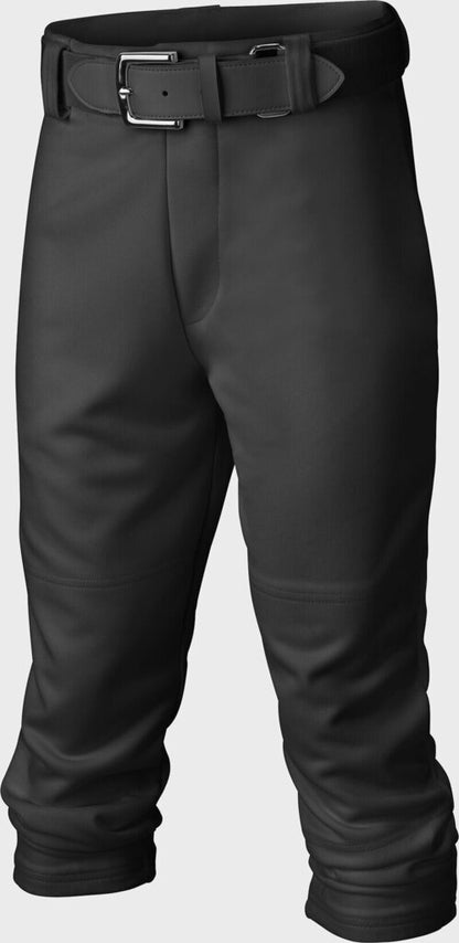 Easton Pro+ Pull Up Elastic Bottom Youth Pants - Multiple Colors (Tee Ball, Baseball, Softball) - Black New - 2nd String Sports