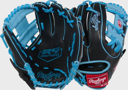 Rawlings R9 Series 11.5" Baseball Glove (Two Colorways) - RHT - 11.5" Black Blue New - 2nd String Sports