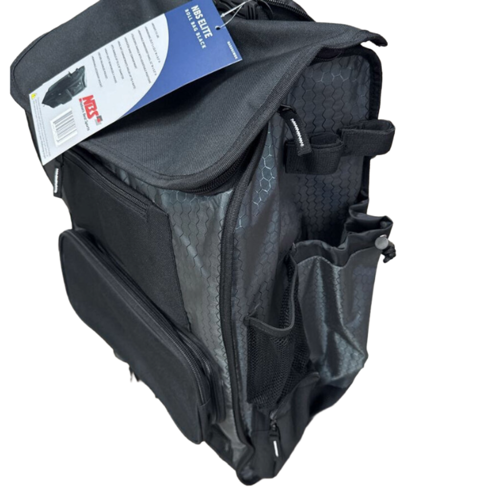 NBS NBS Elite Rolling Baseball/Softball Bat Bag - Black - Large at 2nd String Sports Stuarts Draft VA