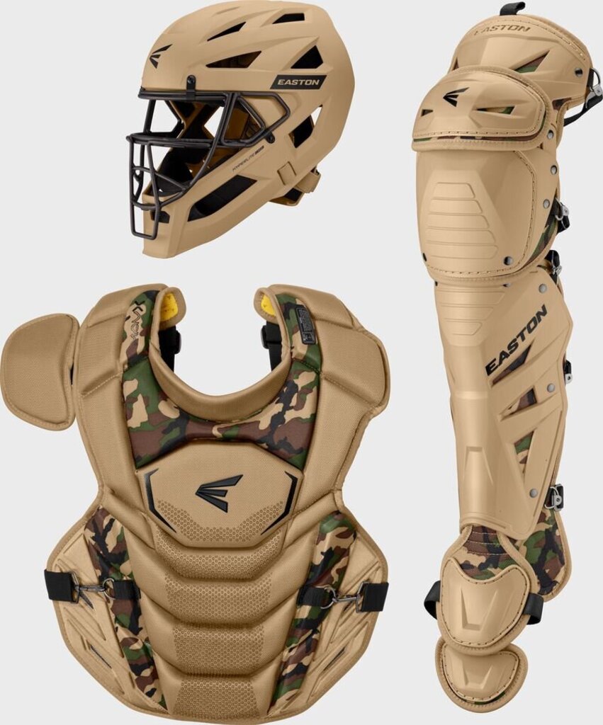 Baseball Catcher Set Easton MAV X NOCSAE - Columbia Blue/Military Camo/Light Grey