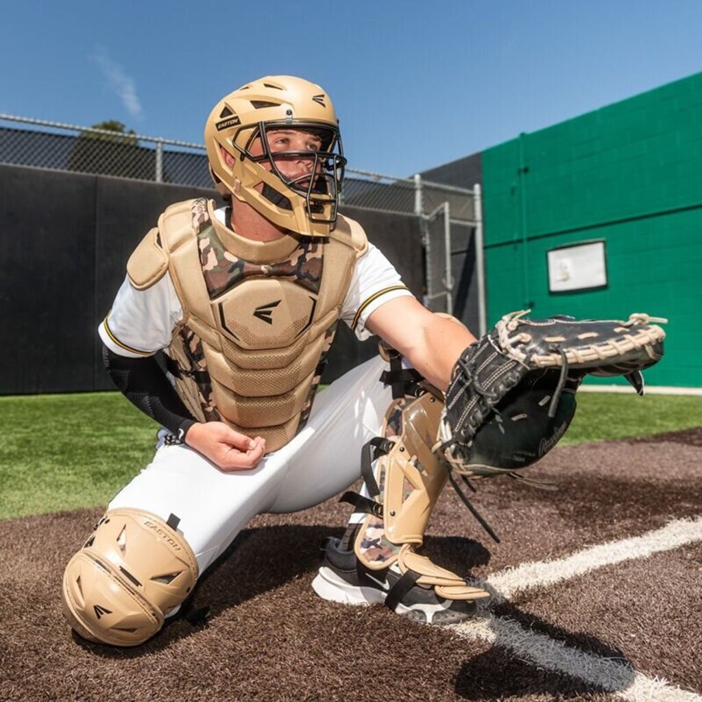 Baseball Catcher Set Easton MAV X NOCSAE - Columbia Blue/Military Camo/Light Grey