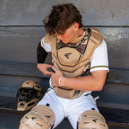 Baseball Catcher Set Easton MAV X NOCSAE - Columbia Blue/Military Camo/Light Grey