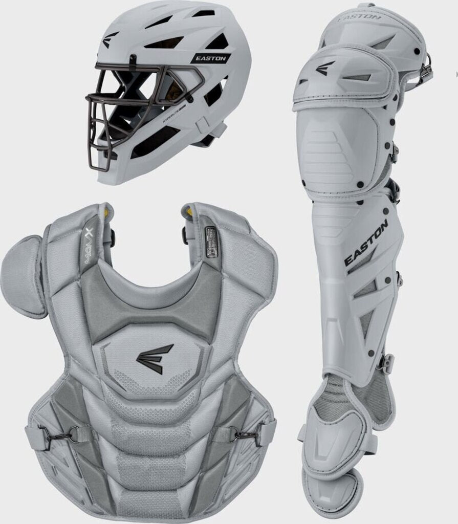 Baseball Catcher Set Easton MAV X NOCSAE - Columbia Blue/Military Camo/Light Grey
