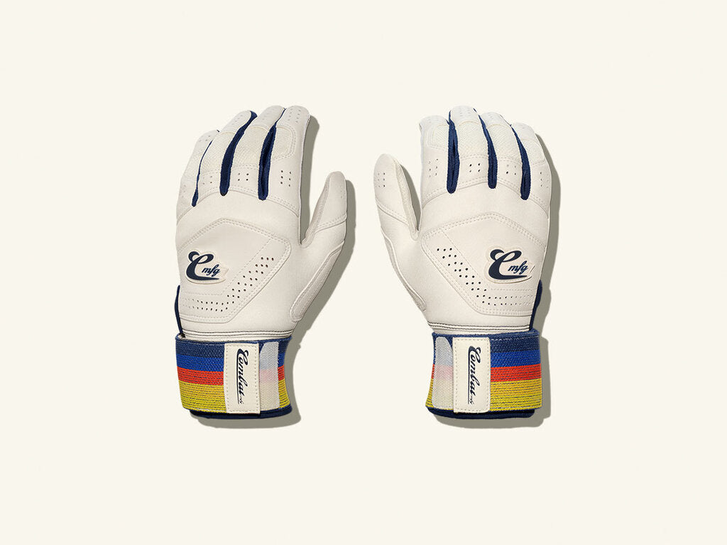 Combat Combat MFG LE Coastal Series Long Strap Adult Batting Gloves - Cream at 2nd String Sports Stuarts Draft VA