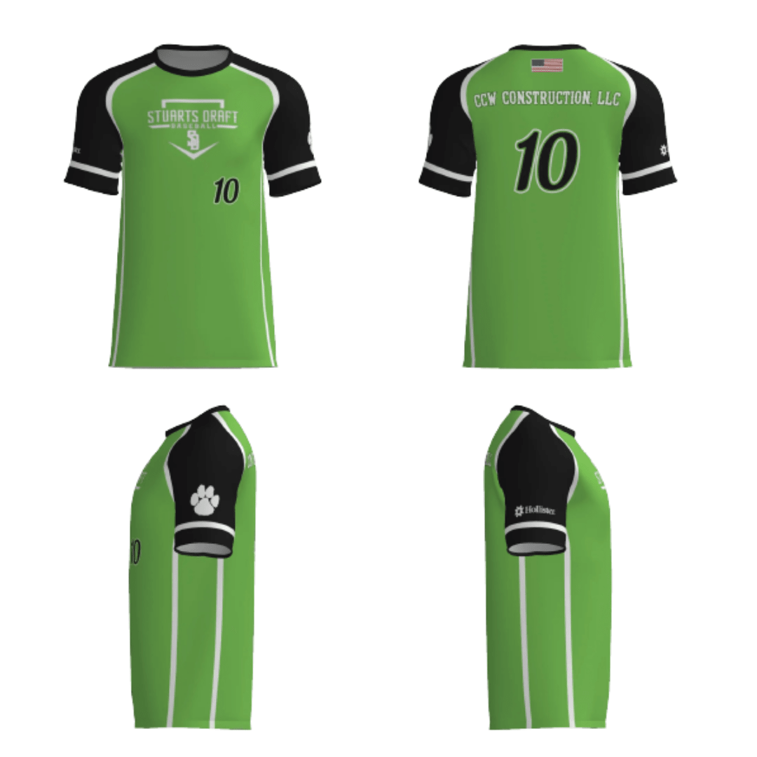 2nd String Sports Coach Coffey Minors Baseball Fan Replica Jersey (CCW Construction, LLC Sponsor) at 2nd String Sports Stuarts Draft VA