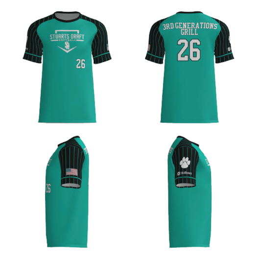 Coach Corbin 14U Softball Fan Replica Jersey (3rd Generations Grill Sponsor) - - 2nd String Sports