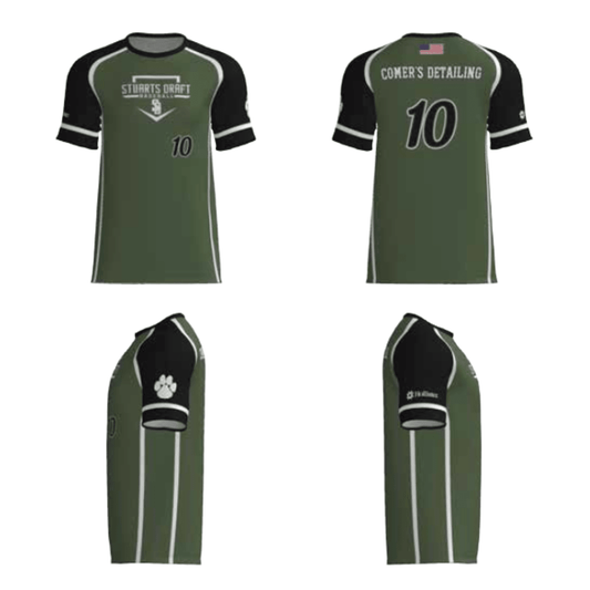 2nd String Sports Coach Coyner Rookies Baseball Fan Replica Jersey (Comer's Detailing Sponsor) at 2nd String Sports Stuarts Draft VA