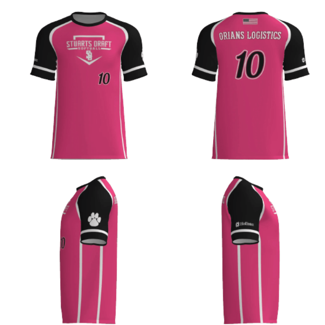 2nd String Sports Coach Moore 8U Softball Fan Replica Jersey (Orians Logistics Sponsor) at 2nd String Sports Stuarts Draft VA