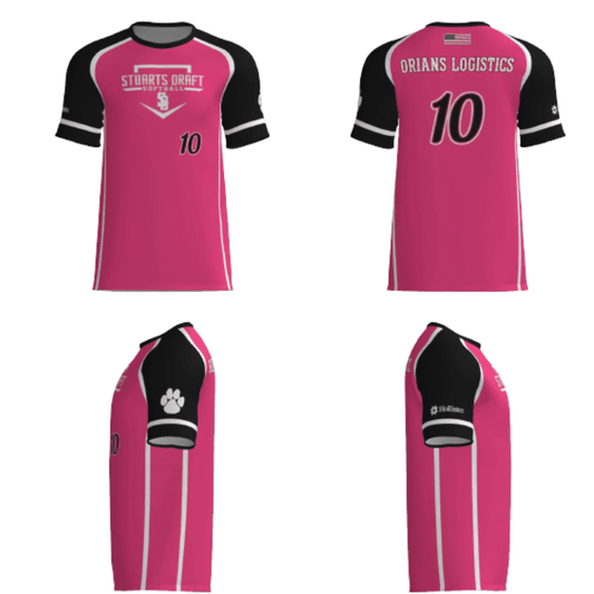 2nd String Sports Coach Moore 8U Softball Fan Replica Jersey (Orians Logistics Sponsor) at 2nd String Sports Stuarts Draft VA