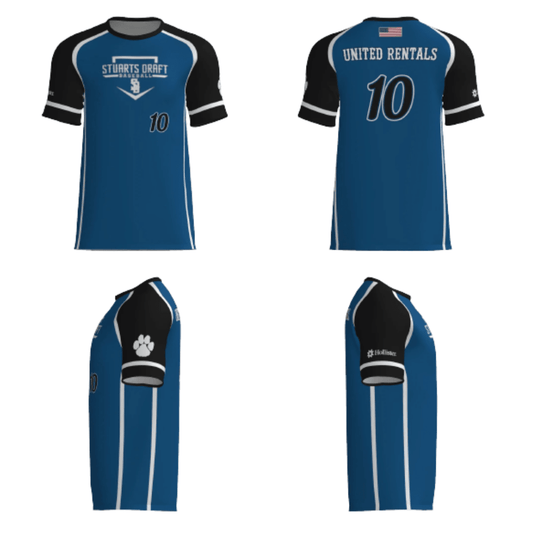 2nd String Sports Coach Moore Minors Baseball Fan Replica Jersey (United Rentals Sponsor) at 2nd String Sports Stuarts Draft VA