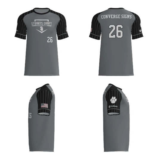 Coach Propst Minors Baseball Fan Replica Jersey (Converge Signs Sponsor) - - 2nd String Sports